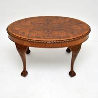 Antique Burr Walnut Oval Coffee Table (2 of 8) Antique Burr Walnut Oval Coffee Table (2 of 8)