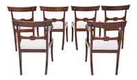 Set of 6 (4 +2) Regency Cuban Mahogany Dining Chairs 19th Century C1825 (2 of 15) Set of 6 (4 +2) Regency Cuban Mahogany Dining Chairs 19th Century C1825 (2 of 15)