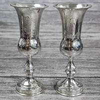 Fine Pair of HM Silver Kiddush Cups London 1923 (3 of 12) Fine Pair of HM Silver Kiddush Cups London 1923 (3 of 12)