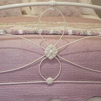 Cream Victorian Cast Iron Bedstead with Hoop Over Design (7 of 10) Cream Victorian Cast Iron Bedstead with Hoop Over Design (7 of 10)