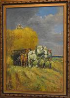 Oil Painting of Working Horses & Farmers (3 of 8) Oil Painting of Working Horses & Farmers (3 of 8)