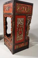Quite Rare Pair of Late 19th Century Oriental Tall Stands (5 of 5) Quite Rare Pair of Late 19th Century Oriental Tall Stands (5 of 5)