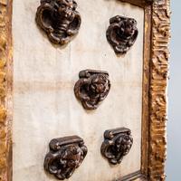5 Carved Heads in Gilt Frame (5 of 10) 5 Carved Heads in Gilt Frame (5 of 10)