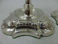 Pair of Antique Edwardian Silver Candlesticks Sheffield 1903 (3 of 8) Pair of Antique Edwardian Silver Candlesticks Sheffield 1903 (3 of 8)