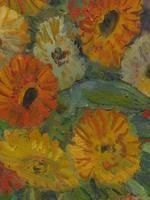 Large Framed Nordic Oil on Canvas Painting of Still Life Flowers & Puffin Jug (6 of 9) Large Framed Nordic Oil on Canvas Painting of Still Life Flowers & Puffin Jug (6 of 9)