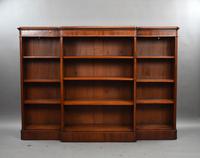 Victorian Mahogany Breakfront Open Bookcase