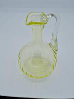 Antique Bohemian Czech Vaseline Uranium Glass Jug (4 of 8) Antique Bohemian Czech Vaseline Uranium Glass Jug (4 of 8)