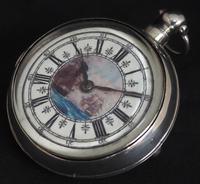 Antique Silver Pair Case Pocket Watch Fusee Verge Escapement Key Wind Galleon Ships Painting (2 of 5) Antique Silver Pair Case Pocket Watch Fusee Verge Escapement Key Wind Galleon Ships Painting (2 of 5)