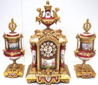 Incredible French Sevres Mantel Clock French Striking 8-day Garniture Clock Set (2 of 19) Incredible French Sevres Mantel Clock French Striking 8-day Garniture Clock Set (2 of 19)