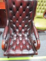 Chesterfield Red Leather Slipper Chair (2 of 4) Chesterfield Red Leather Slipper Chair (2 of 4)