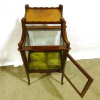 Edwardian Mahogany Centre Standing Display Cabinet with Shelf Above (2 of 2) Edwardian Mahogany Centre Standing Display Cabinet with Shelf Above (2 of 2)