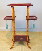 Antique French Lacquered & Faux Bamboo Table Stand (2 of 5) Antique French Lacquered & Faux Bamboo Table Stand (2 of 5)