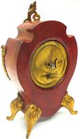 Antique French Mahogany & Ormolu Boulle Mantel Clock Shield Boulle Case. (5 of 7) Antique French Mahogany & Ormolu Boulle Mantel Clock Shield Boulle Case. (5 of 7)