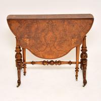 Antique Burr Walnut Drop Leaf Sutherland Table (6 of 12) Antique Burr Walnut Drop Leaf Sutherland Table (6 of 12)