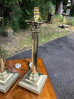 Set 4 English Brass Corinthian Column Table Lamps (5 of 5) Set 4 English Brass Corinthian Column Table Lamps (5 of 5)