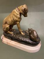 Delightful Patinated Bronze Animalier Study of a Domestic Dog & Cat (5 of 6) Delightful Patinated Bronze Animalier Study of a Domestic Dog & Cat (5 of 6)