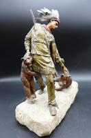 Fine Late 19th Century of Native American Bear Hunter by Carl Kauba (2 of 5) Fine Late 19th Century of Native American Bear Hunter by Carl Kauba (2 of 5)