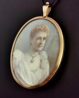 Antique Portrait Miniature, Mourning Pendant, 9ct Gold (9 of 12) Antique Portrait Miniature, Mourning Pendant, 9ct Gold (9 of 12)
