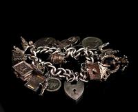 Vintage Sterling Silver Charm Bracelet, 1960s - Heavy (2 of 12) Vintage Sterling Silver Charm Bracelet, 1960s - Heavy (2 of 12)