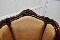 French Carved Walnut & Salon Chair, Upholstered in Silk (7 of 10) French Carved Walnut & Salon Chair, Upholstered in Silk (7 of 10)