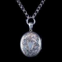 Antique Victorian Locket Collar Necklace Silver c.1880 (8 of 8) Antique Victorian Locket Collar Necklace Silver c.1880 (8 of 8)