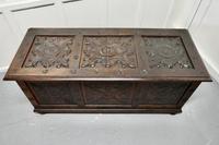 Large 18th Century Carved Oak Coffer (3 of 7) Large 18th Century Carved Oak Coffer (3 of 7)