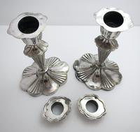 Pair of Antique 1903 Edwardian Solid Sterling Silver Candlesticks Candle Holders. English Sheffield (9 of 10) Pair of Antique 1903 Edwardian Solid Sterling Silver Candlesticks Candle Holders. English Sheffield (9 of 10)
