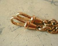 Pocket Watch Chain 1930s 12ct Rose Rolled Gold Double Albert With T Bar (10 of 12) Pocket Watch Chain 1930s 12ct Rose Rolled Gold Double Albert With T Bar (10 of 12)