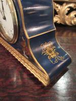 Antique Chinioserie Blue Lacquered Mantel Clock (5 of 7) Antique Chinioserie Blue Lacquered Mantel Clock (5 of 7)