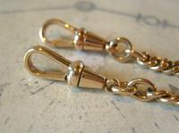 Pocket Watch Chain 1930s 12ct Rose Rolled Gold Double Albert With T Bar (11 of 12) Pocket Watch Chain 1930s 12ct Rose Rolled Gold Double Albert With T Bar (11 of 12)