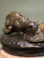 Delightful Patinated Bronze Animalier Study of a Domestic Dog & Cat (4 of 6) Delightful Patinated Bronze Animalier Study of a Domestic Dog & Cat (4 of 6)