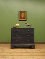 Small Antique Black Painted Chest of Drawers, Gothic Shabby Chic (11 of 13) Small Antique Black Painted Chest of Drawers, Gothic Shabby Chic (11 of 13)