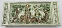 German or Austrian stove or fireplace faience tile with huntsmen & dogs c.1870 (2 of 13) German or Austrian stove or fireplace faience tile with huntsmen & dogs c.1870 (2 of 13)