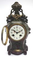 Antique French 8-day Painted Mantel Clock – Floral Dial Striking Mantle Clock (6 of 10) Antique French 8-day Painted Mantel Clock – Floral Dial Striking Mantle Clock (6 of 10)