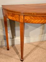 19th Century Kingwood & Satinwood Demi-lune Card Table (3 of 7) 19th Century Kingwood & Satinwood Demi-lune Card Table (3 of 7)
