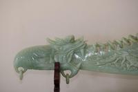 Carved Jade Dragon Handled Ceremonial Object on Plinth (9 of 11) Carved Jade Dragon Handled Ceremonial Object on Plinth (9 of 11)