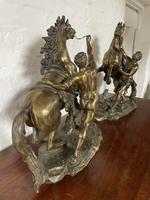 Fine Pair of Gilt-bronze Models of Marley Horses (10 of 12) Fine Pair of Gilt-bronze Models of Marley Horses (10 of 12)