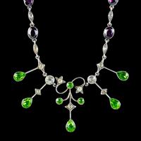 Antique Suffragette Paste Riviere Necklace Silver c.1910 (3 of 5) Antique Suffragette Paste Riviere Necklace Silver c.1910 (3 of 5)