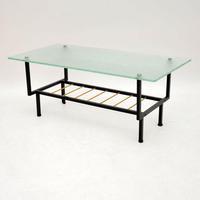 1960’s Vintage French Glass & Steel Coffee Table (3 of 7) 1960’s Vintage French Glass & Steel Coffee Table (3 of 7)