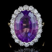 Vintage Amethyst Diamond Cocktail Ring 18ct Gold 12ct Amethyst Circa 1980 (3 of 8) Vintage Amethyst Diamond Cocktail Ring 18ct Gold 12ct Amethyst Circa 1980 (3 of 8)