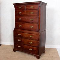 Georgian Chest on Chest of Drawers Inlaid Mahogany (2 of 12) Georgian Chest on Chest of Drawers Inlaid Mahogany (2 of 12)