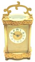 Fine Antique French 8-day Serpentine Fleur De Lis Decorated Panel 8-day Carriage Clock Timepiece c.1890 (8 of 10) Fine Antique French 8-day Serpentine Fleur De Lis Decorated Panel 8-day Carriage Clock Timepiece c.1890 (8 of 10)