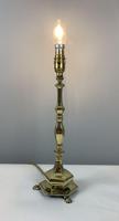 Brass Table Lamp with Claw Feet; Rewired & PAT Tested c.1900 (7 of 7) Brass Table Lamp with Claw Feet; Rewired & PAT Tested c.1900 (7 of 7)