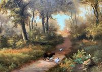 Stunning Large Vintage English Country Farmland Landscape Oil Painting - Signed (4 of 12) Stunning Large Vintage English Country Farmland Landscape Oil Painting - Signed (4 of 12)
