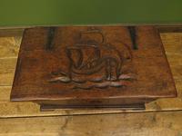 Antique Oak Chest with Carved Ship Detail to Lid Maritime Nautical Storage Chest (3 of 14) Antique Oak Chest with Carved Ship Detail to Lid Maritime Nautical Storage Chest (3 of 14)