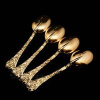 Antique Set of 4 Solid Silver Gilt Spoons with Highly Embossed Design - Henry William Curry 1871 (9 of 14) Antique Set of 4 Solid Silver Gilt Spoons with Highly Embossed Design - Henry William Curry 1871 (9 of 14)