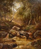 Oil Painting by Joseph Thors "The Stream Through The Woods" (2 of 5) Oil Painting by Joseph Thors "The Stream Through The Woods" (2 of 5)