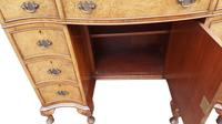 Serpentine Fronted Walnut Kneehole Writing Desk (9 of 12) Serpentine Fronted Walnut Kneehole Writing Desk (9 of 12)