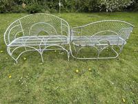 Pair of Art Deco Style Peacock Design Garden Curved Benches (23 of 35) Pair of Art Deco Style Peacock Design Garden Curved Benches (23 of 35)