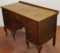 1920s Mahogany Pedestal Desk on Cab Legs. 1 Piece (2 of 4) 1920s Mahogany Pedestal Desk on Cab Legs. 1 Piece (2 of 4)